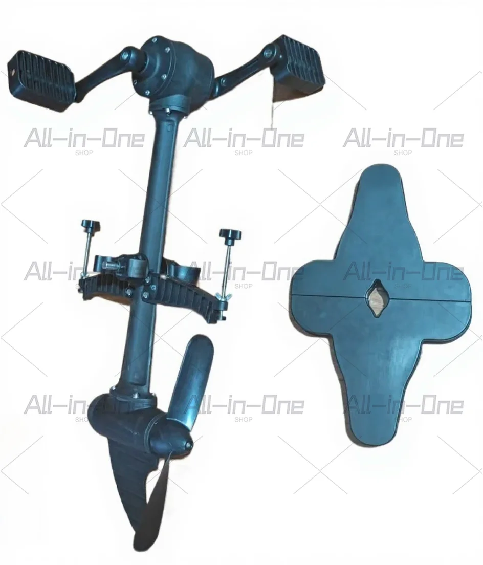 Lightweight plastic kayak pedal system - forward/backward pedal control for fin replacement