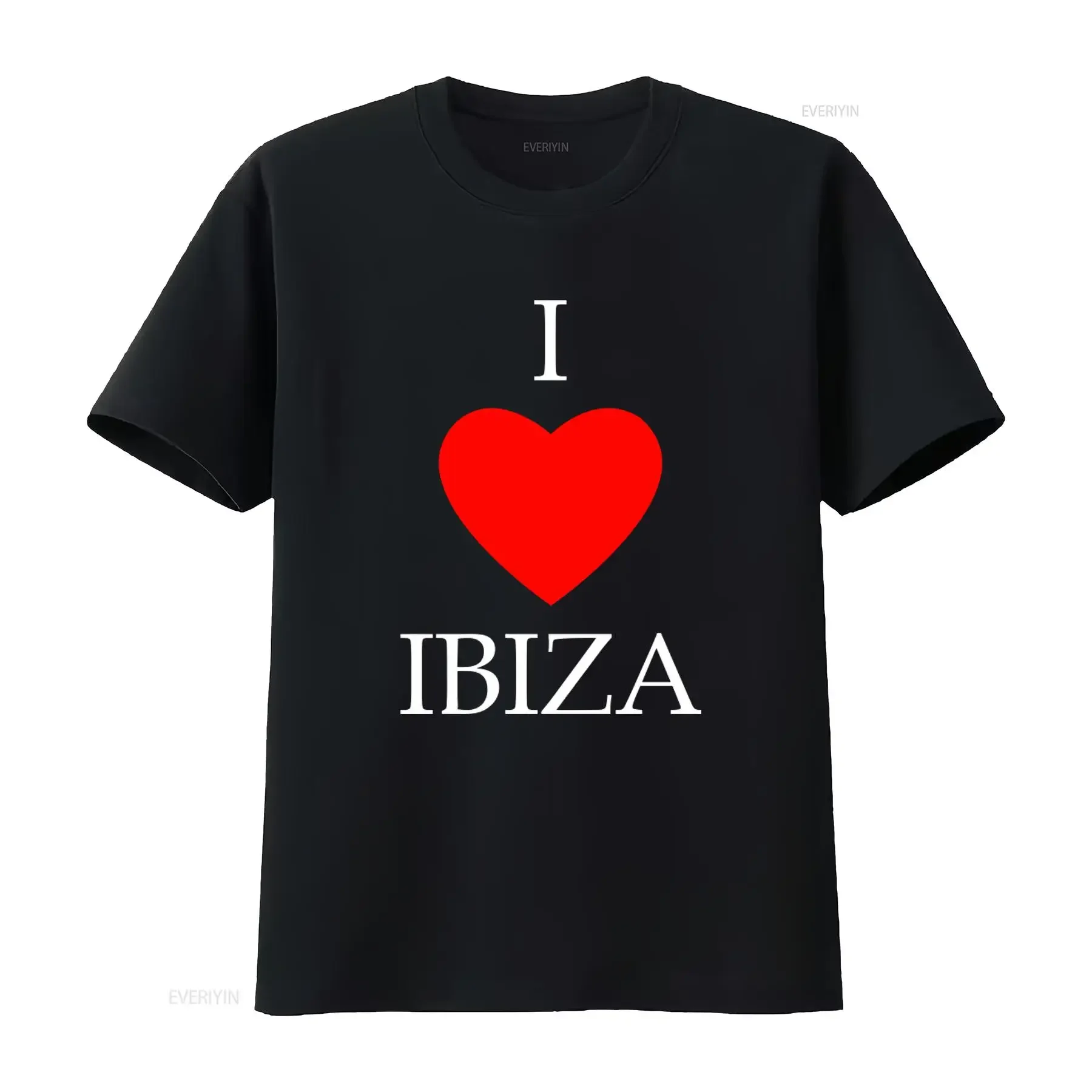 I Love Ibiza Women's T shirt Perfect for Urlaub Insel Holiday Island Party Techno Fans vintage Washed Versatile graphic Casual