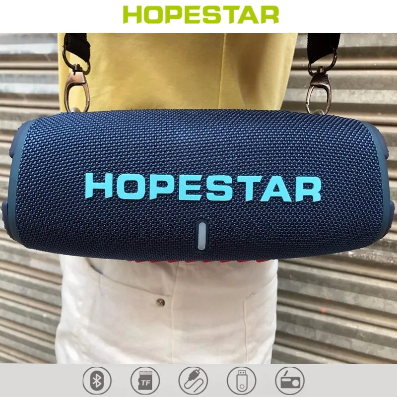 HOPESTAR H50 Portable High-Power Big Music Box Outdoor Super Bass TWS Powerful Party Wireless Speakers FM Radio AUX Caixa De Som