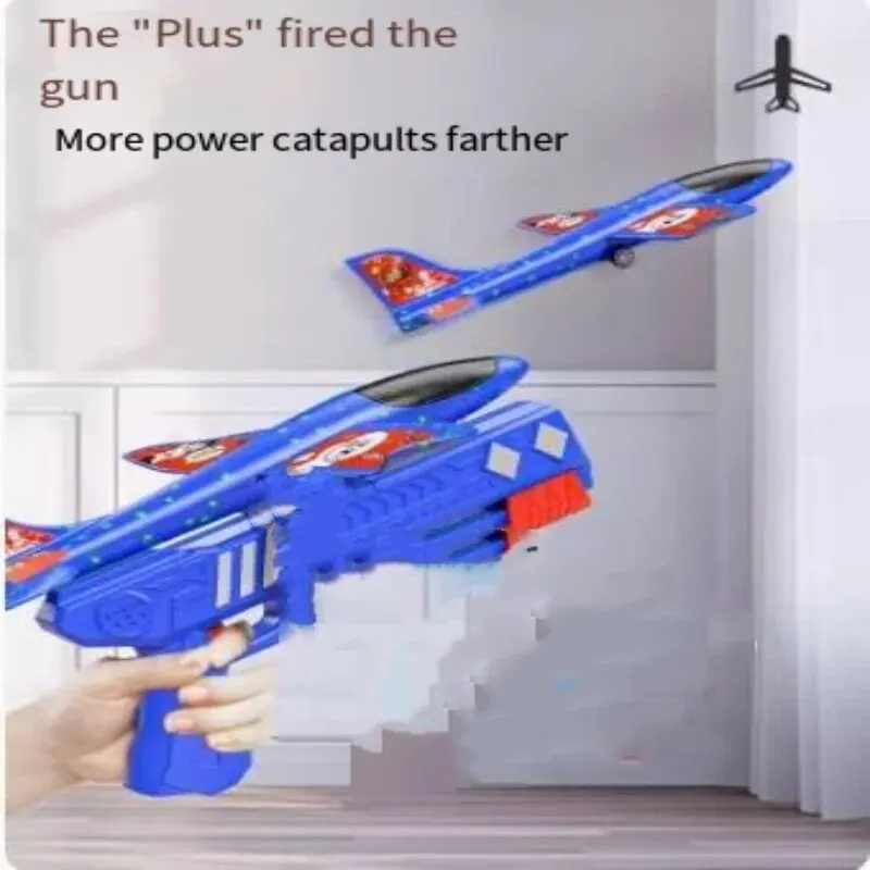 Clearance_Catapult Foam Plane Gun Fire 야외 스포츠 손 던지기 비행 글라이더 장난감 소년 GGirls_지속적인 업데이트