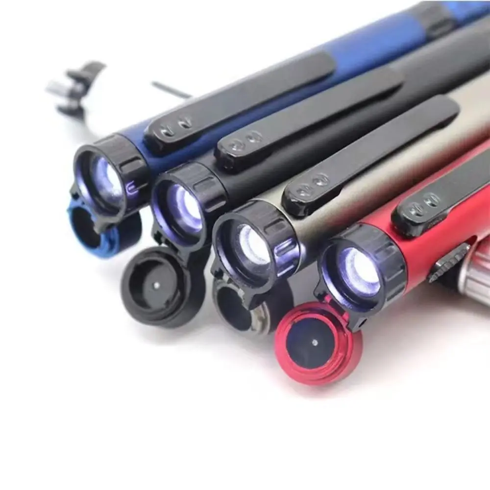 

Emergency 6-In-1 Multi Function Pen Ballpoint Pen LED Light Flashlight Pen Compass Compact Screwdriver Pen Outdoor Survival