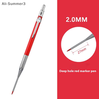 (YY)1Pc NEW Deep Hole Metal 2.0mm Woodworking Mechanical Pencil Or 8Pcs 2.0mm 2B Replaceable Lead Marking Pencil For Woodworking