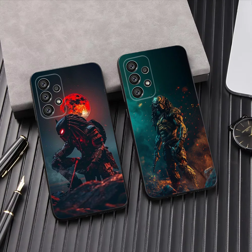 حافظة لهاتف سامسونج جالاكسي A13، A21s، A22، A31، A32، A52، A53، A71، A80، A91 غلاف أسود ناعم