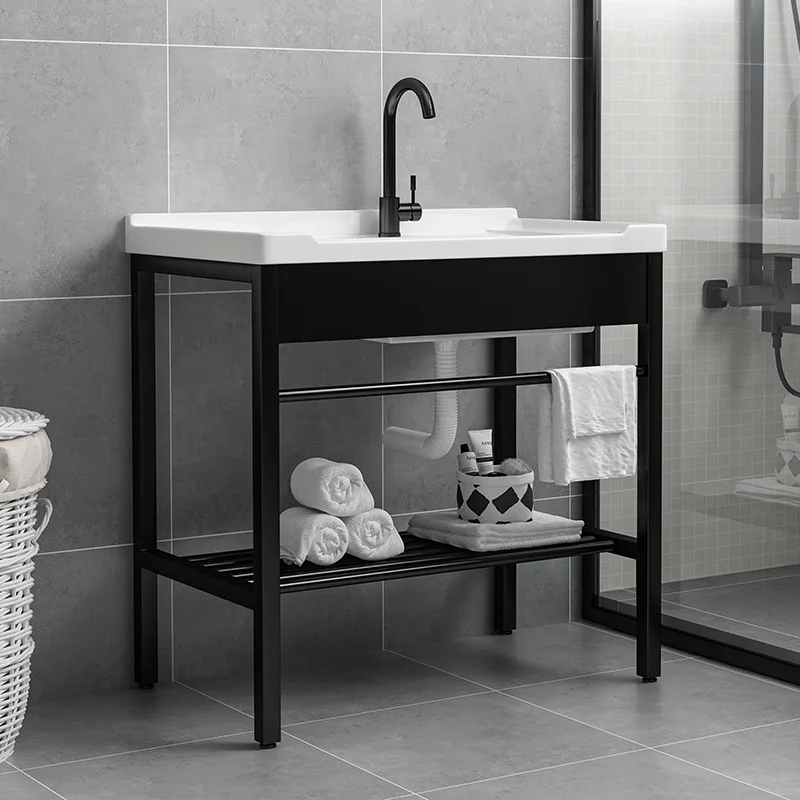 Stainless steel bracket laundry pool with washboard laundry outdoor balcony wash basin deep ceramic integrated
