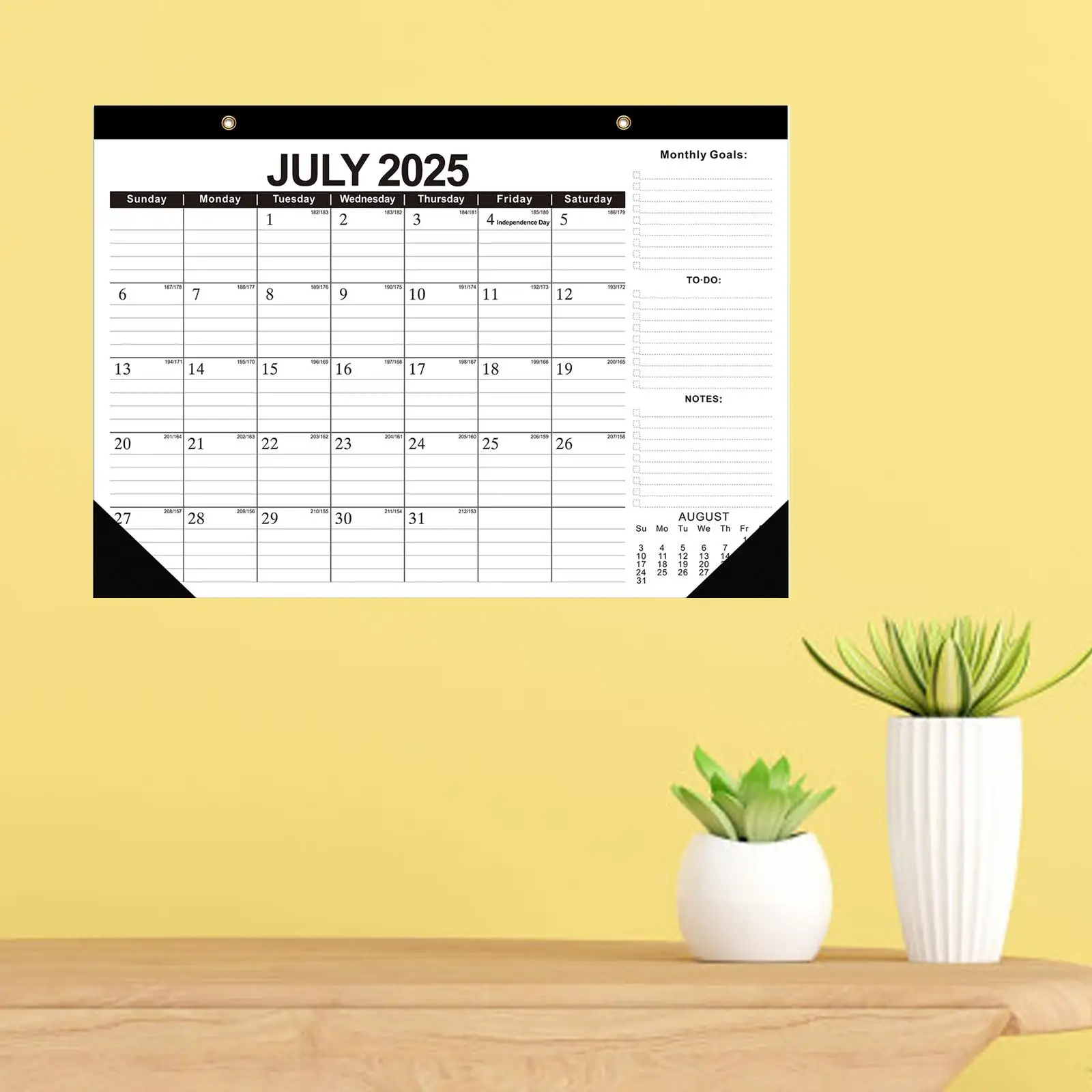 

2025-2026 Desk Calendar Month Hanging Planner with to Do List, Classroom Calendar for School, Spring Festival Business