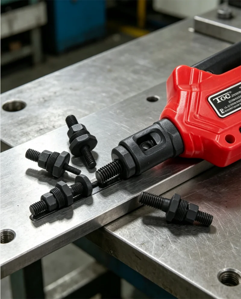 

M3-M12 Rivet Nuts Rivetnut Flat Head Insert Nut Rivet Nut Tool Manual Mandrels Metric Threaded Nutsert Bolt Kit