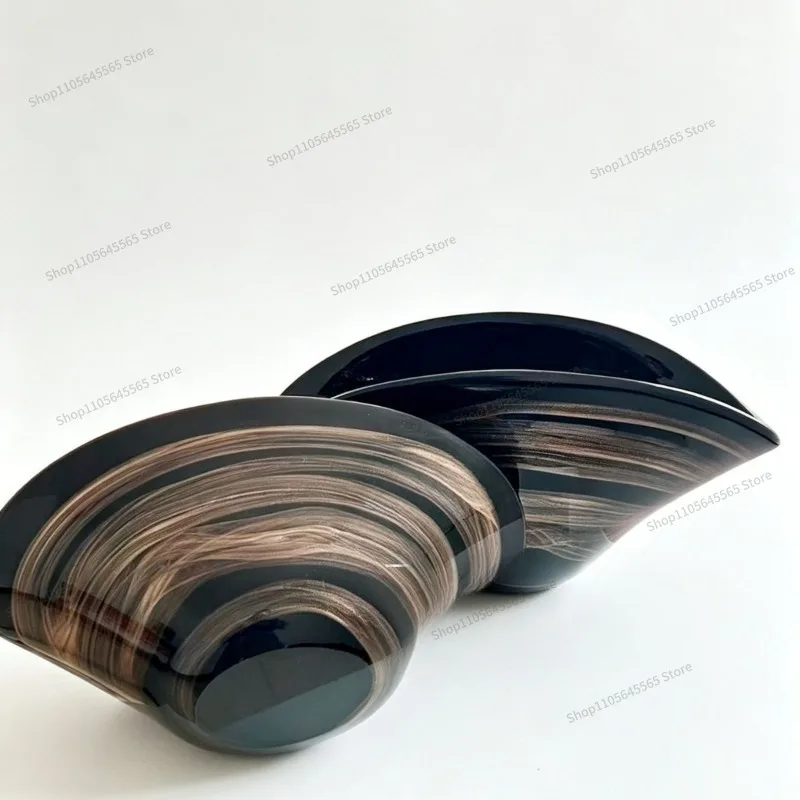 For glazed light luxury art glazed vase fruit plate ornament home desktop decoration