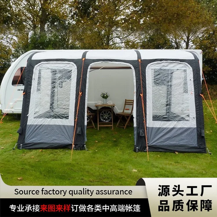 Outdoor camping RV side inflatable tent sunshade sunscreen thickened rainproof car