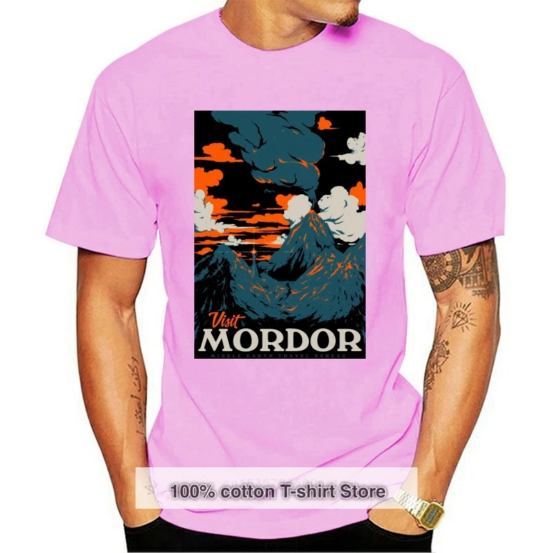 VISIT MORDOR  men shirts Short Sleeve T-Shirt Funny Print top tee