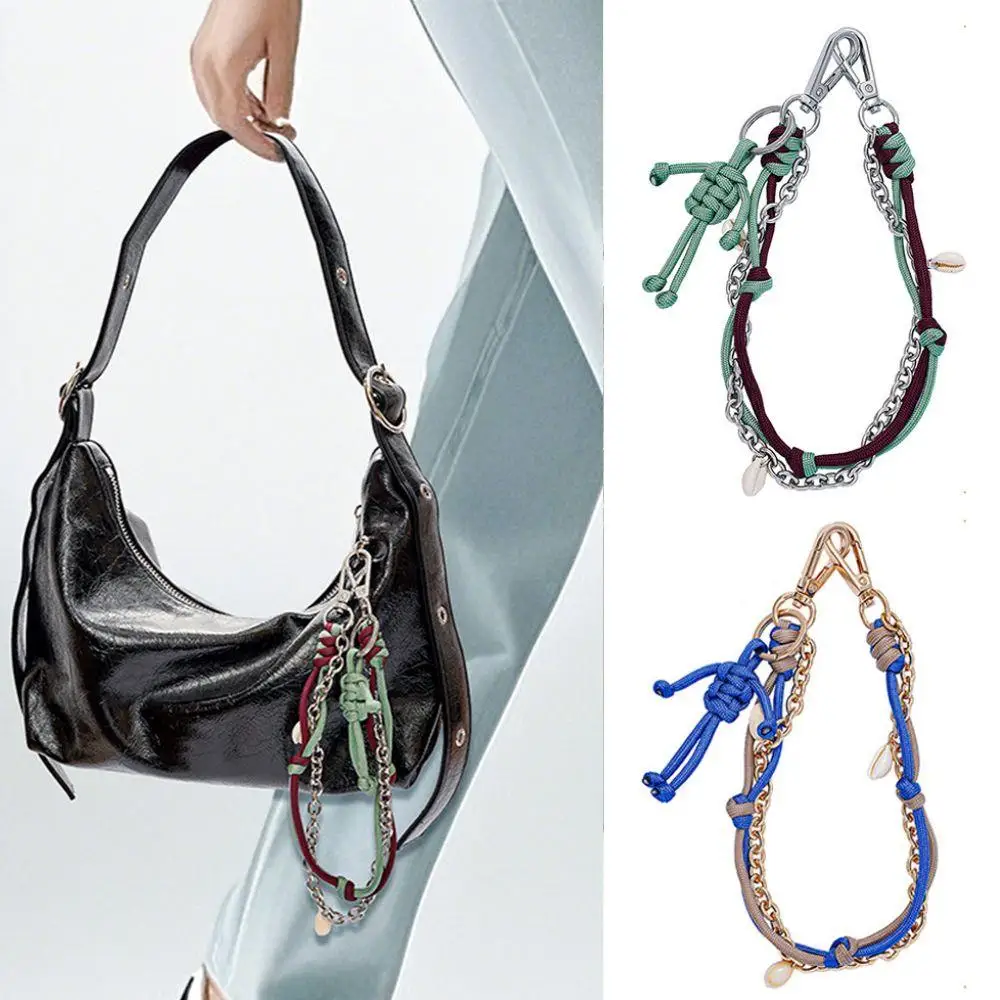 

Cute Woven Rope Bag Pendant Keychain Phone Lanyard Rope Creative Robot Bag Chain Decoration Multi-functional Bag Accessories