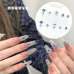 3D Elegant Blue Rhinestones Nail Charms Luxury Multi Styles Nail Art Decorations Gems DIY Manicure Flatback Jewelry Accessories