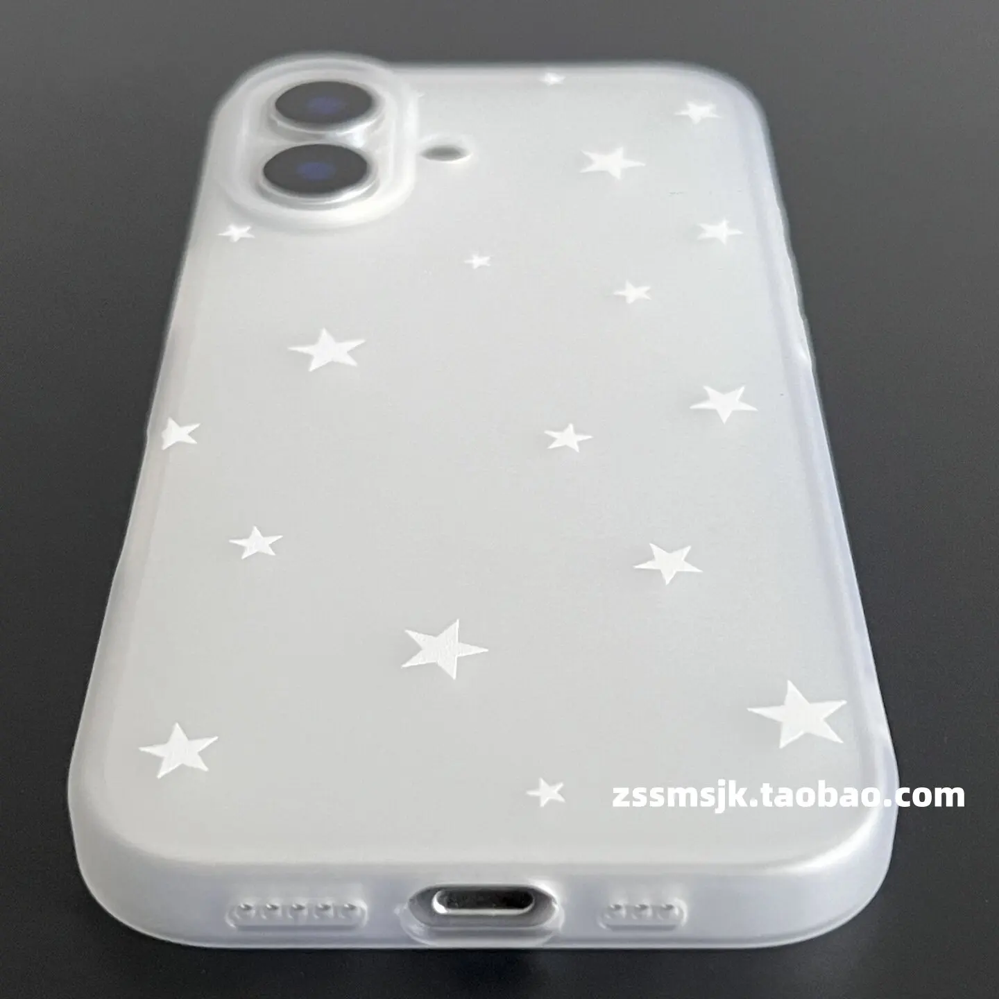 Korean Ins Full Screen White Star Matte Phone Case For iPhone 17 16 E 15 14 13 12 11 Pro XR X Max 7 8 Plus Mini Y2K Cover ﻿ - view 5