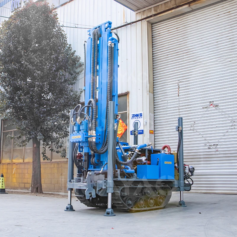 High Safety Water Well Drilling Rig 100m 160m 200m Crawler Water Well Drilling Rig Pneumatic Drilling Rig