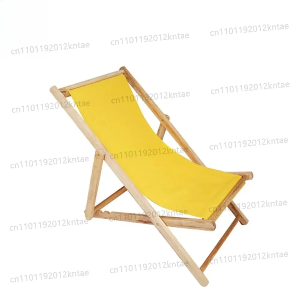 Indoor Outdoor  beech single seat folding wooden deck chair beach chair garden furniture