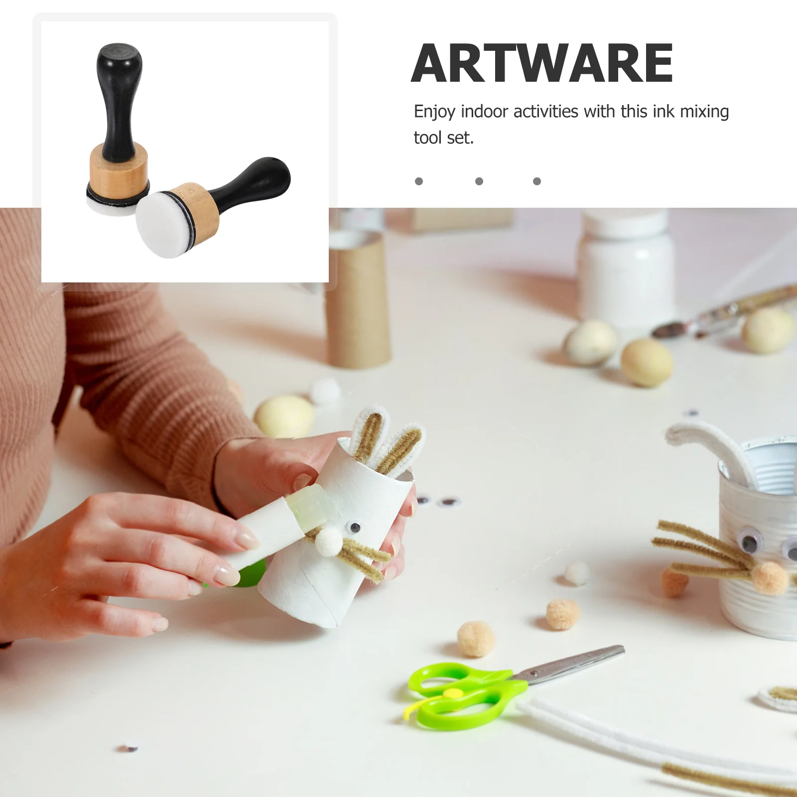 Mini Blending Shutter Seal Ink Brushes Tools Round Sponge Stamper for Painting Small Crafts Sponges