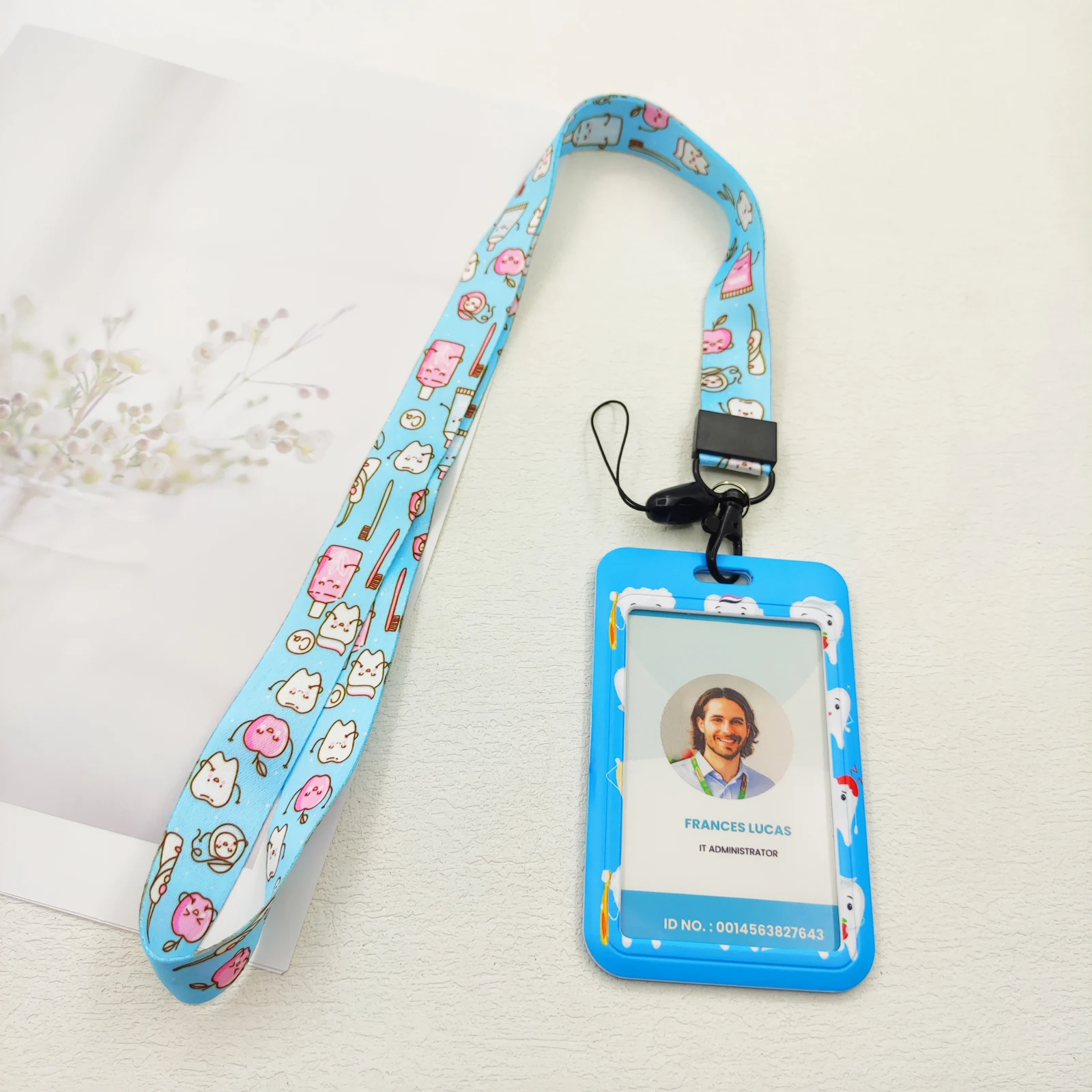 Zahnarzt Lanyard Kartenhalter Schlüsselanhänger Arzt Abzeichen Halter Umhängeband Frauen Lariat Telefon Seil Ausweishalter Zubehör – Detail 13