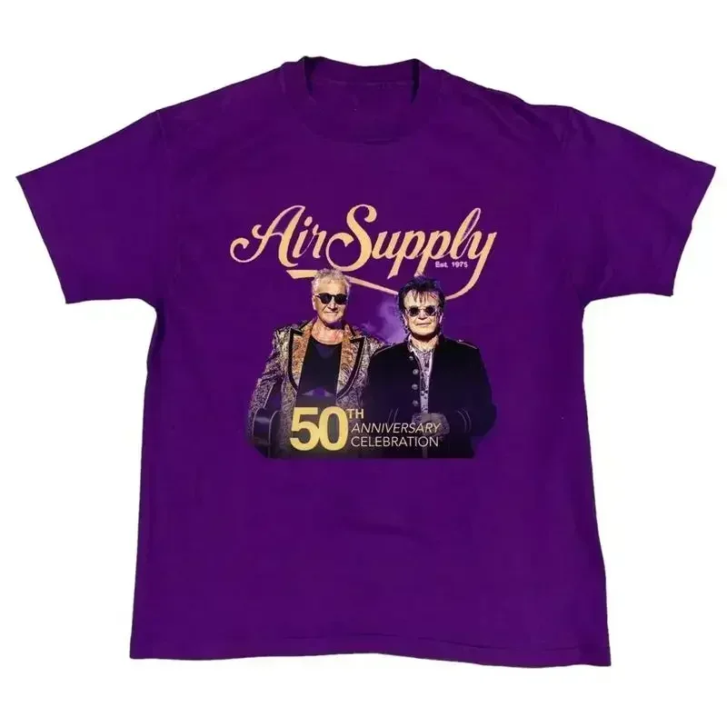 NEW Air Supply 50th Anniversary Celebration 2025 Purple All Size T Shirt