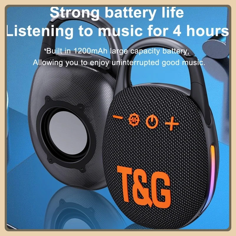 

TG447 Открытый портативный Bluetooth 5.3 Динамик Hi-Fi Качество звука TWS Содержка FM-радио TF Воспроизведение карты Низкая задержка