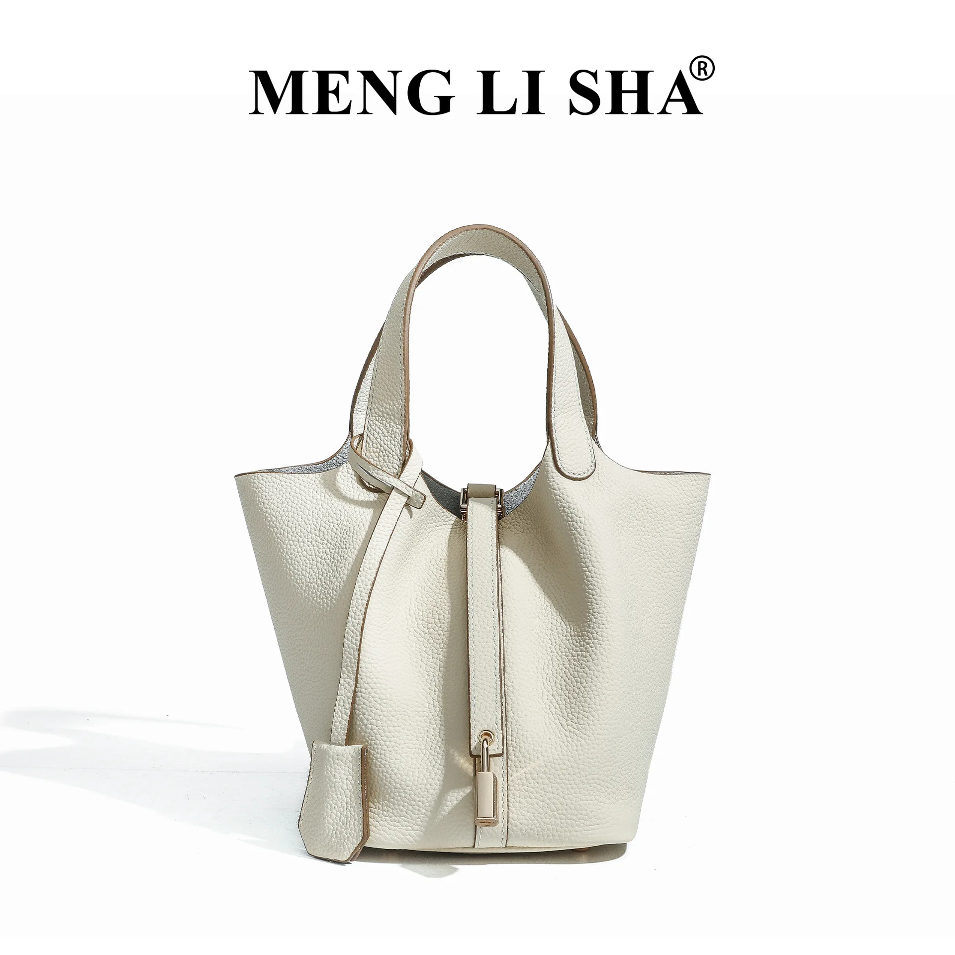First layer cowhide vegetable basket women's bag high sense women's portable mommy bag genuine leather women's bag bucket bag