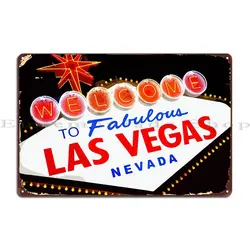 Las Vegas Neon Sign Metal Sign Wall Cave Decoration Designing Iron Wall Cave Tin Sign Poster