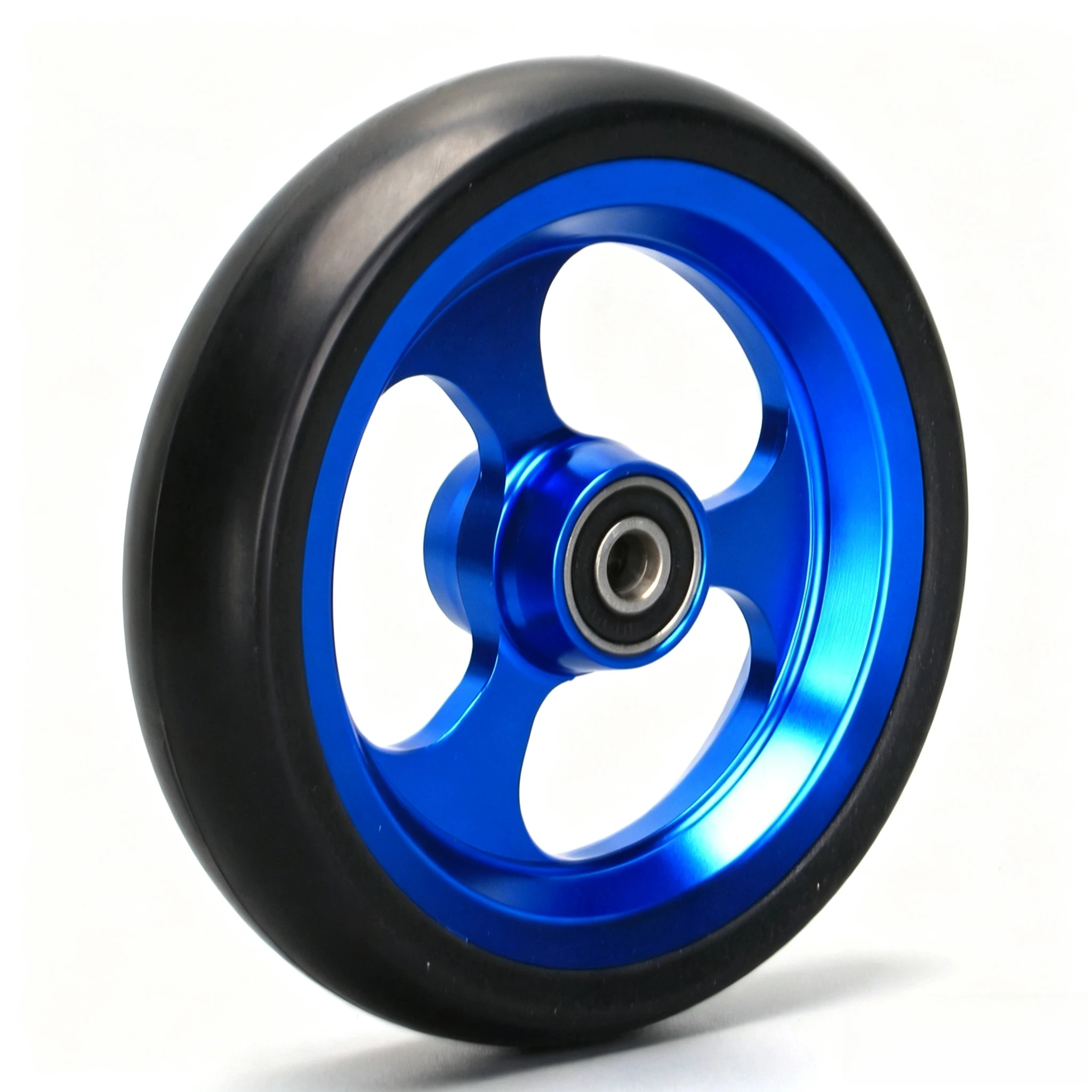 4 Inch 5 Inch Aluminum Alloy Front Wheel Casters High Speed Wear Resistant Sports Wheelchair Replacement Accessories view 3