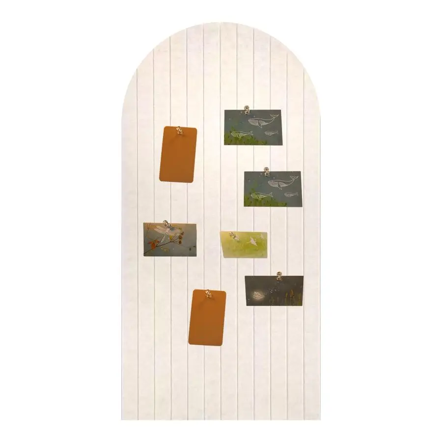 

Bulletin Board 47x24 inches, 0.35 Thick Felt Wall Tiles, Large Cork Board with Adhesive Sticker, Round Edges Wall Panels for Off