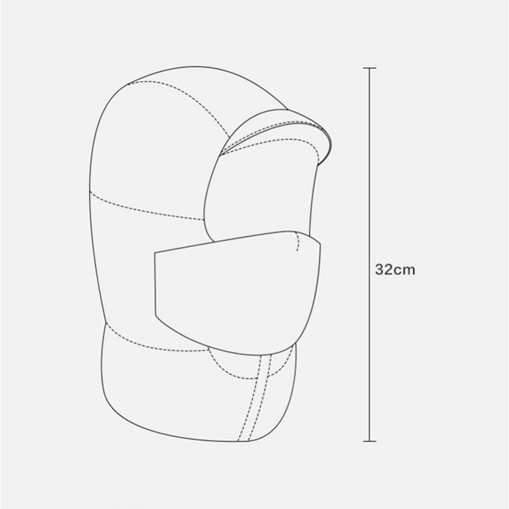 Integrated Windproof Warm Women's Hat Cycling Head Scarf Down Cotton Scarves  Unisex Solid Zippers Hooded Caps gorros de hombre