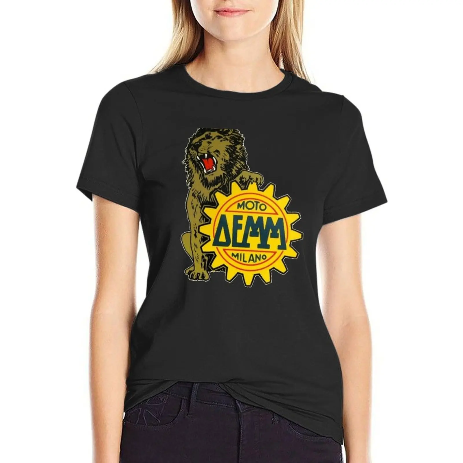 

DEMM MOTO ITALIAN MOTORCYCLE SHIRT T-Shirt summer clothes blacks animal print shirt for girls western t shirts for Women