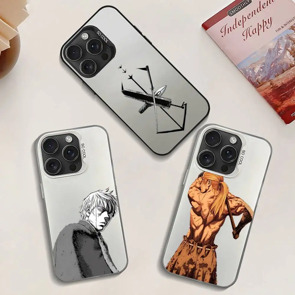 

Cool H-Vinland Saga Phone Case For IPhone 17 16 15 14 13 12 11 Pro Max Plus Color Shockproof Back Silver Cover