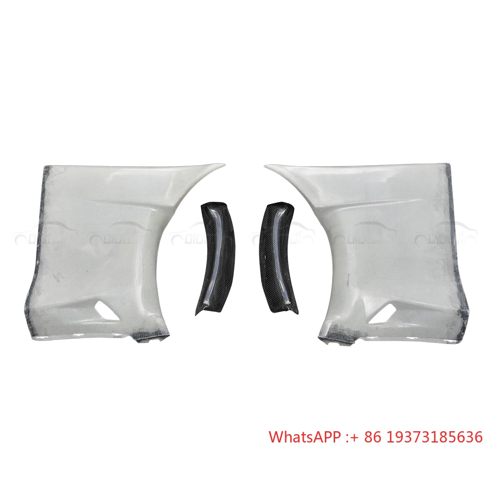 VRS Style Half Carbon Fiber + FRP Front Side Bumper Fender Air Intake Vent for Toyota Supra A90 A91 2021+ Auto Tuning