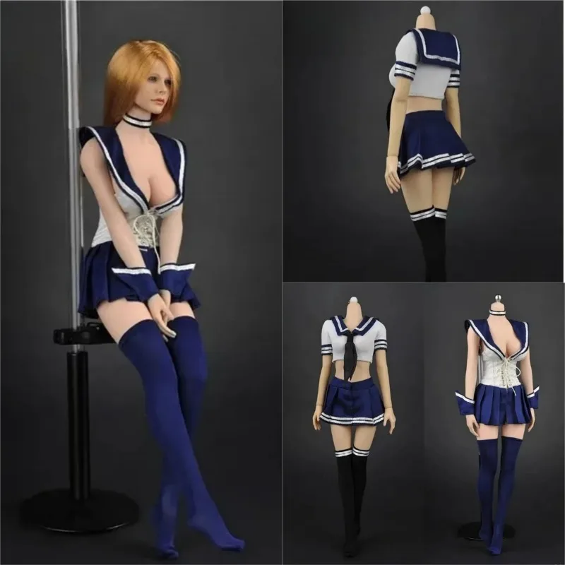 

ZY5014 ZY5015 1/6 Scale Female Sailor Suit Short Waist Tops Mini Skirt Dress Clothes Model for 12" Action Figure Body Doll Toys