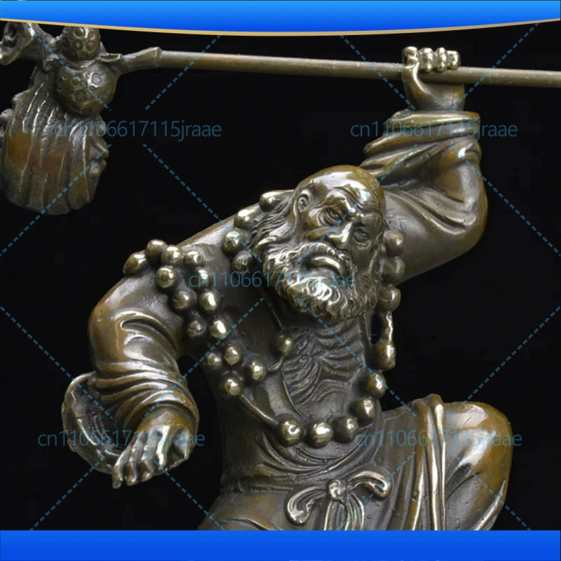 Archaize brass Bodhidharma Patriarch household desktop decoration crafts statue