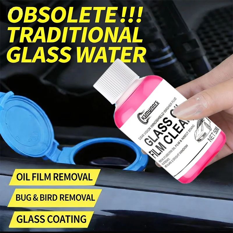Concentrated Windshield Washer Fluid for Cars - Rain & Fog Resistant Streak-Free Clear Vision Quickly Restored Smooth Applicatio