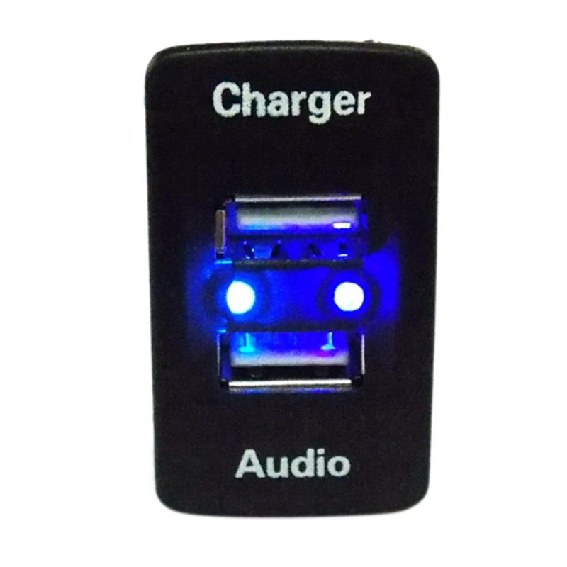 

Car 5V 2.1A USB Interface Socket Charger with ​USB Audio Input Socket Quick Charge Adapter for Honda