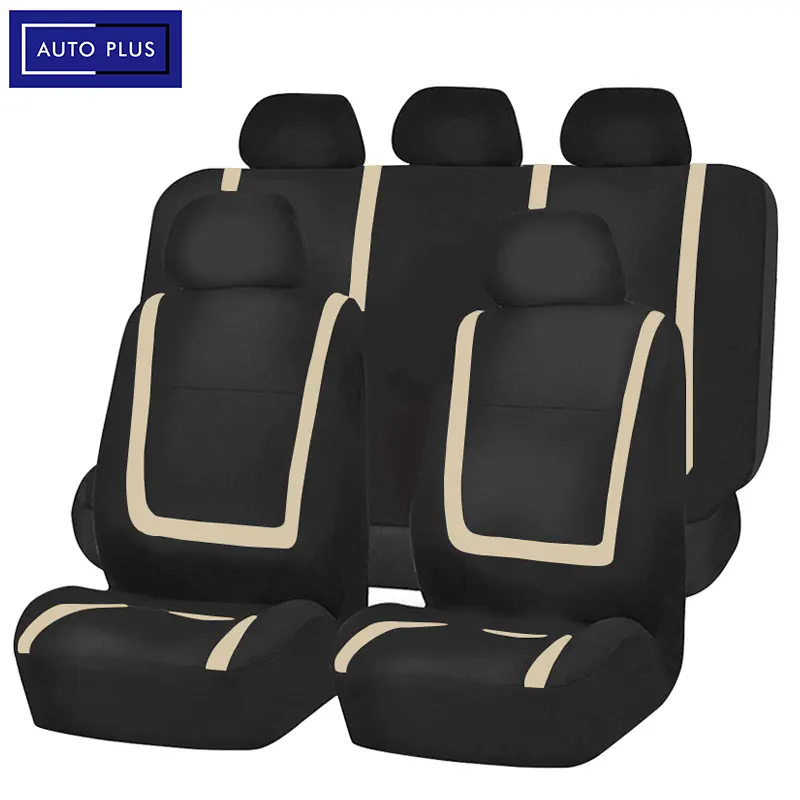 

Full Set Car Seat Cover Fabric Universal Polyester Breathable Washable Suitable For Car Truck Van Suv Car Accessories Interior