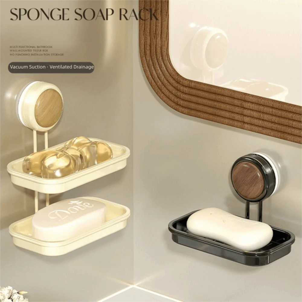 

Многофункциональная мыльница на присосках (1/2 слоя), съемная, нескользящая, с самоотводом воды, легко устанавливаемая, нержавеющая, для ванной комнаты