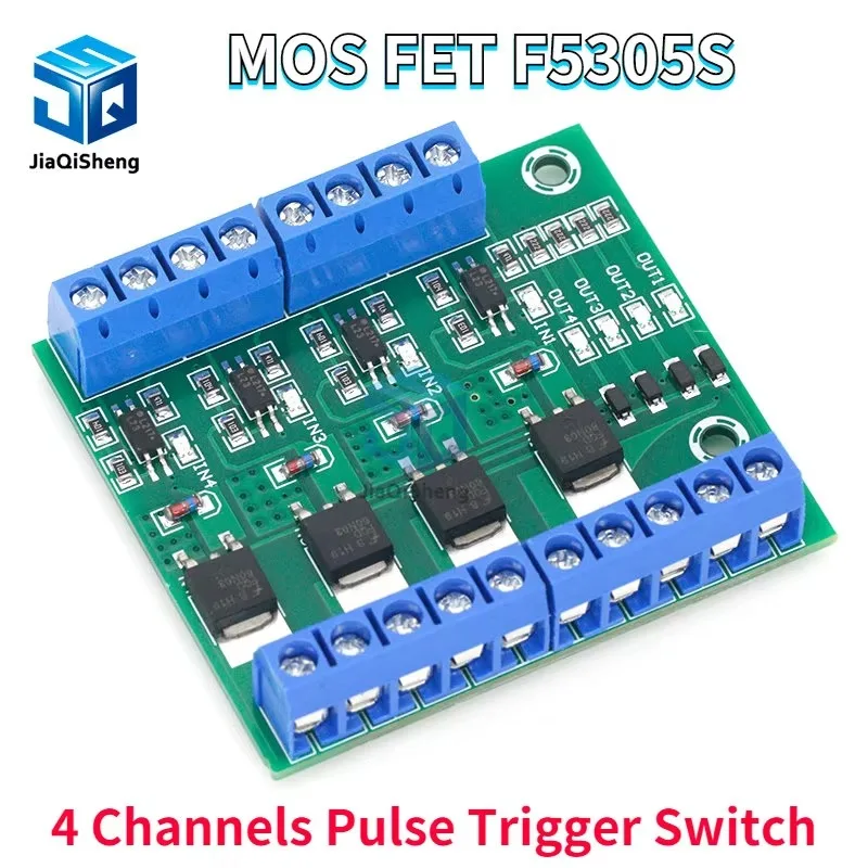 MOS FET F5305S 4 Channels Pulse Trigger Switch Controller PWM Input Steady for Motor LED 4 Way 4ch 4 way Diy Electronic Module