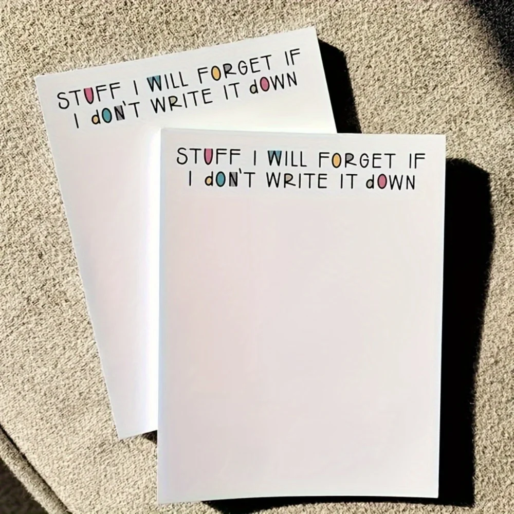 

"Something I'll Forget" Notepad. Motivational sticky notes for office to-dos & reminders. A fun gift.