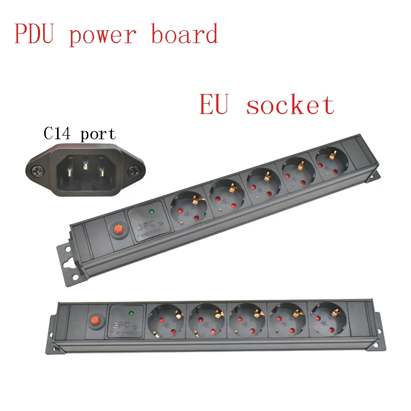 

Плата питания PDU из алюминиевого сплава, розетка европейского стандарта 1–10 переменного тока, с защитой от перегрузки и защиты от перенапряжения