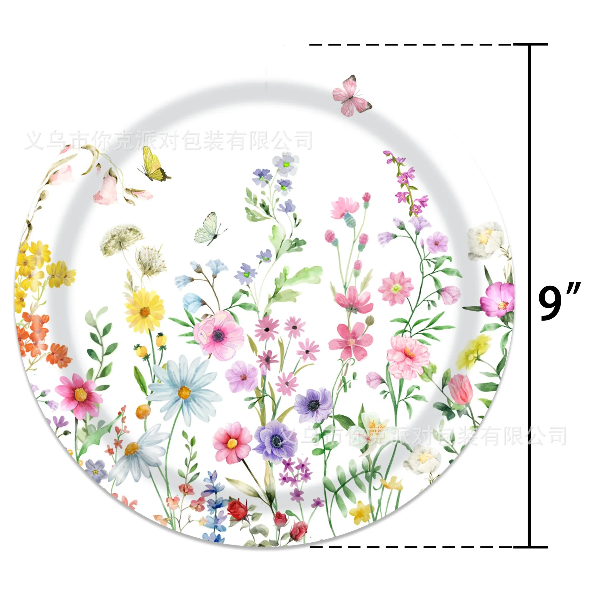 8Guests Spring Flower Disposabel Tableware Butterfly Goddess Plates Napkin Cups Spring Flower Happy Birthday Party Decor Girl