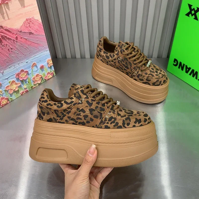 Women Platform Leopard Sport Casual Shoes New Sneakers Autumn Winter Designer Trend Running Shoes Walking Travel Mujer Zapatos