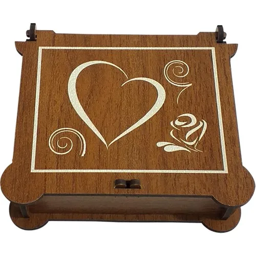 One thousand and one Trend Walnut Color Wooden Jewelry Box 10 cm 5 Pcs