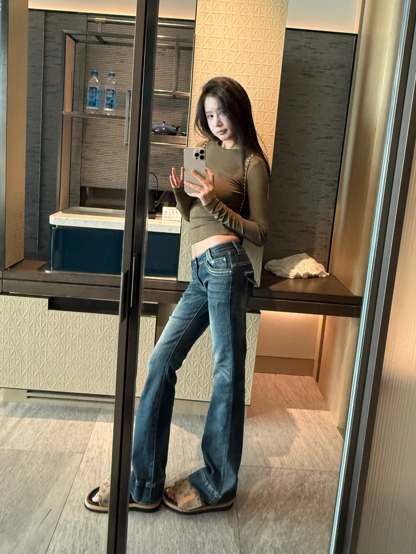 

Сексуальные ретро-джинсы Matou синего цвета с низкой посадкой, женские облегающие длинные брюки, слегка расклешенные, повседневные, модные, премиум-класса