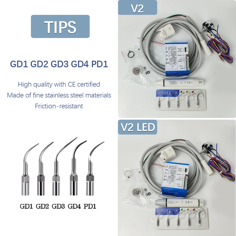 

High Quality Equipment Ultrasonics D*E Build in Scaler Handpiece Detachables Ultrasonics Build in Scalers V2 Without LED Light