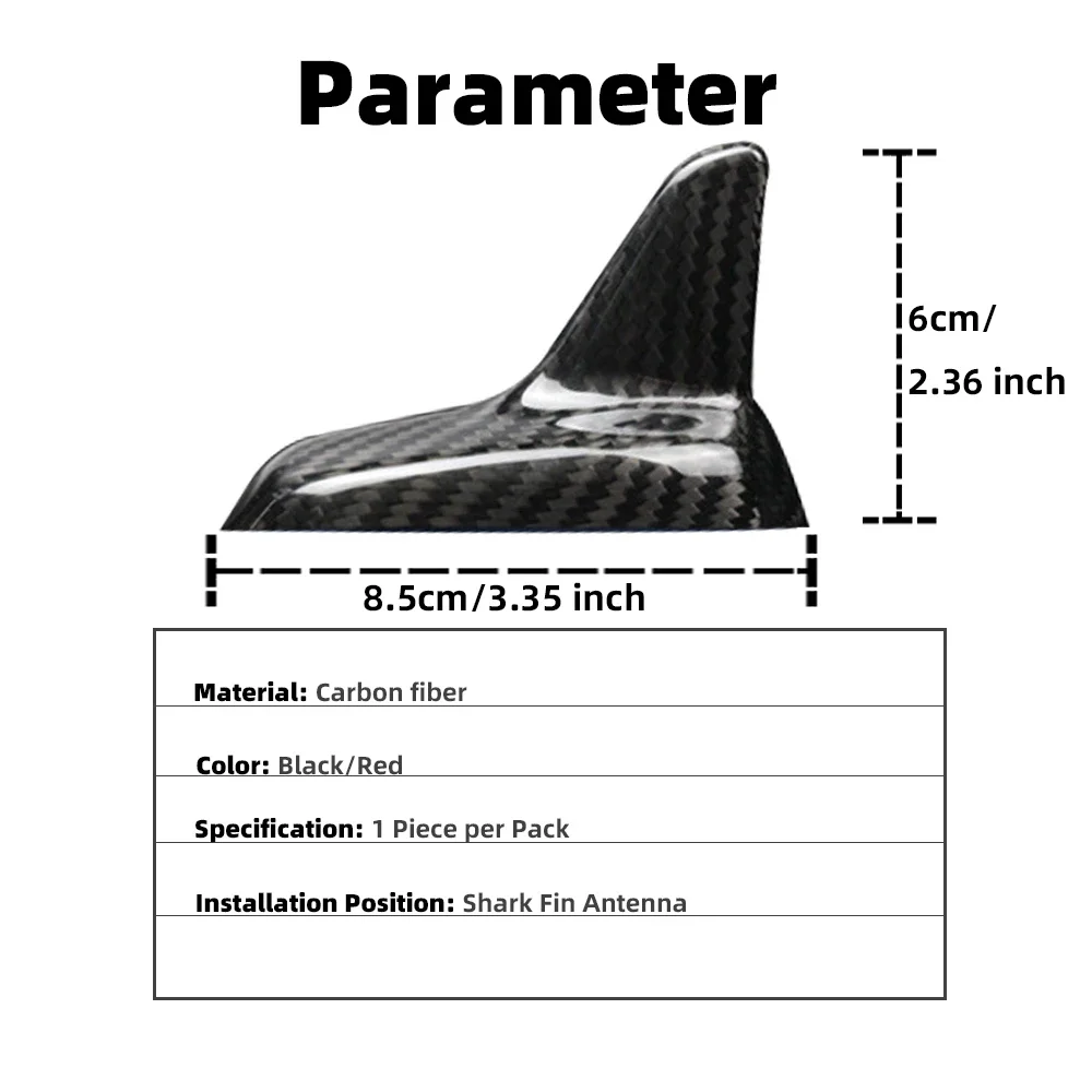 For Volkswagen Real Carbon Fiber Shark Fin Aerial Antenna Cap Cover Trim Golf 7 Passat Magotan Tiguan L  Jetta  Tayron Teramont