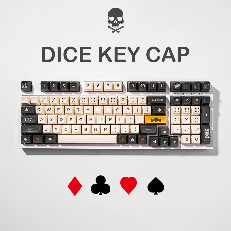 1 Set Dice Theme Keycaps SA Profile Warning Keycap Two-color Printing Sealing Glaze Key Caps ABS Material Not SP