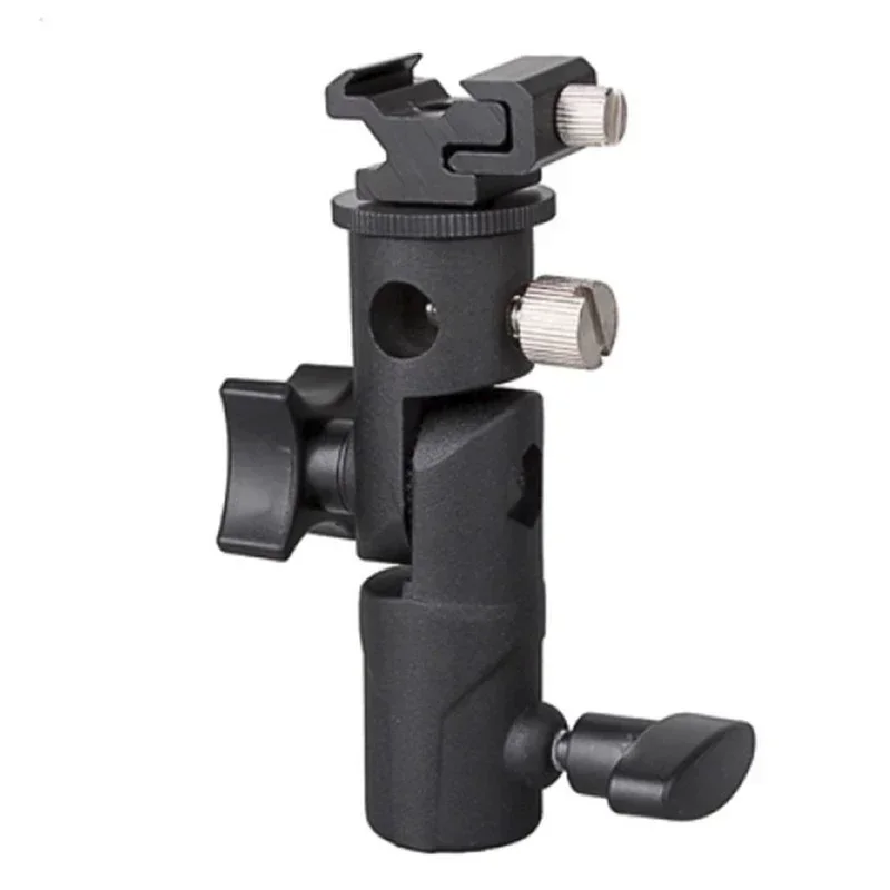 Universal Flash Hot Shoe Umbrella Holder Mount Adapter for Studio Light E Stand with 1/4 3/8 Screw Bracket Studio Accessories