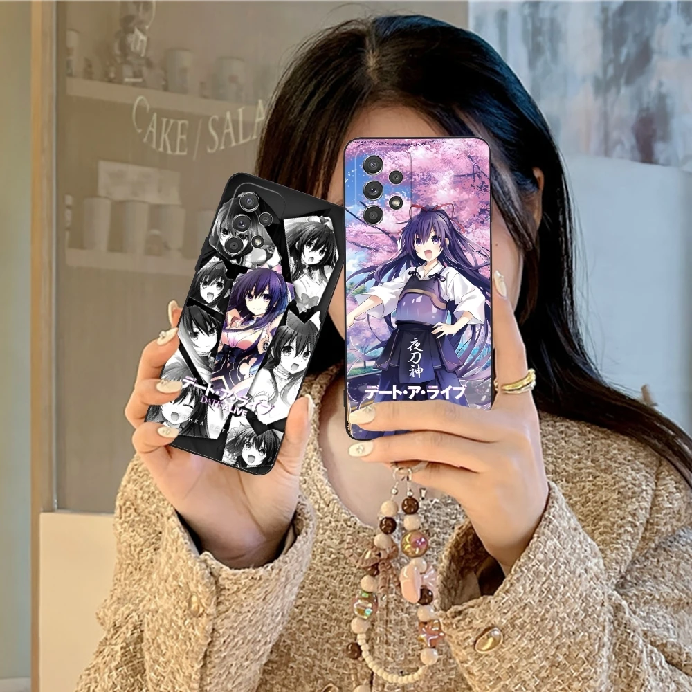 DAL Tohka Yatogami Mobile Cell Phone Case for Samsung Galaxy Note 20 10 Plus Ultra Black Soft Phone Cover Shell