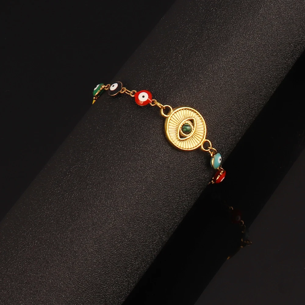 316L Stainless Steel Color Tur - Men Accessories Evil Eye ulasan dan harga