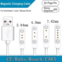 2Pin 4Pin 5Pin Magnetic Charging Cable USB Dock Charger Power Adapter For Smart Watch Juicer Thermo Cup Earphones Beauty Devices